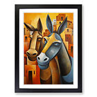 Donkey Art Deco Wall Art Print Framed Canvas Picture Poster Decor Living Room