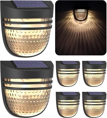 Solar Fence Lights, Solar Wall Lights Outdoor with Breathing and Constant Mod... - Image 1 of 4