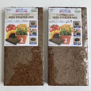 Organic Coconut Coir Bricks for Plants Seed Starting 2 Pack 4qt Compressed Soil - Picture 1 of 11