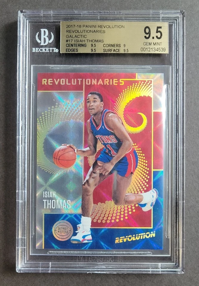 Isiah Thomas 2017 Revolution Revolutionaries Galactic BGS 9.5 Gem Mint Rare SSP - Image 1 of 4