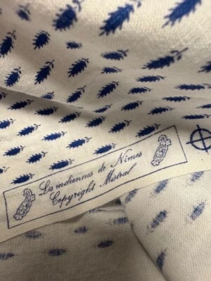 Tissu les Indiennes de Nîmes coupon Vintage Rare - Photo 1/2