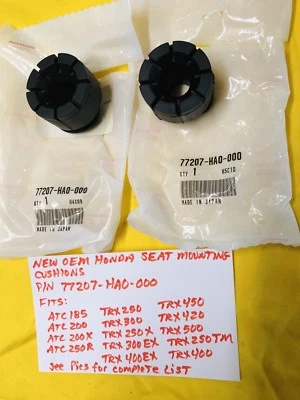 Almofadas de montagem de assento Honda ATC 200X 250R TRX 400EX 300EX (77207-HA0-000) fabricante de equipamento original - Imagem 1 de 4