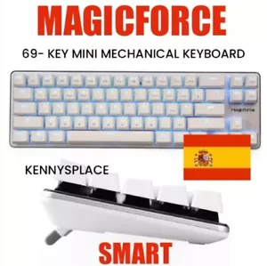 Qisan 69 Keys Wired Mechanical Gaming Keyboard PBT Gateron Blue Switch *SPANISH* - Picture 1 of 4