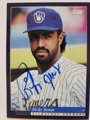 1994 Score Ricky Bones Autograph Card Brewers Royals Marlins Orioles Auto #236 - Image 1 of 2