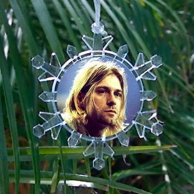 Kurt Cobain Copo de Nieve Color Luz Intermitente Árbol de Navidad Adorno Foto 1 de 2