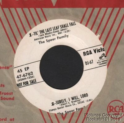 1956 Speer Family  George Beverly Shea Gospel DJ EP Til The Last Leaf Shall Fall Foto 1 de 2