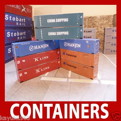 N Gauge /Scale 1:160 Shipping Containers Model Card Kits Best Buy Mixed Set x 12 - Image 1 of 3