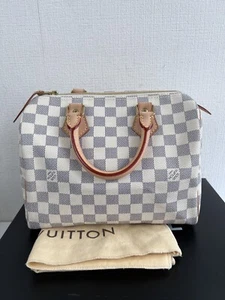 LOUIS VUITTON Damier Azur Speedy25 Handbag White - Picture 1 of 18