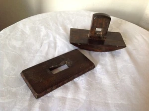 Vintage Hand Carved Oak Desk Ink Blotter - Picture 1 of 4