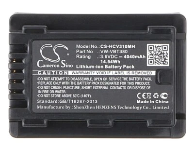 BATERÍA 4040mAh VW-VBT190 para Panasonic HC-770EB HC-989 HC-V110 HC-V110GK Foto 1 de 4