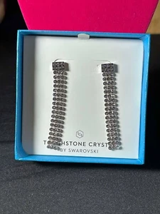 Touchstone Crystal Night Out Earrings - New in Box - Free Shipping - Picture 1 of 1