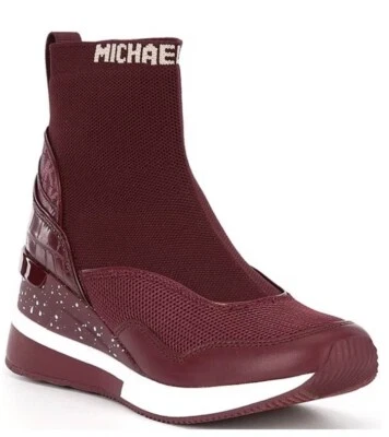 Michael Kors Swift Tejido Elástico Cocodrilo Cuero Repujado Botín Calcetín Zapatilla 7 Foto 1 de 4