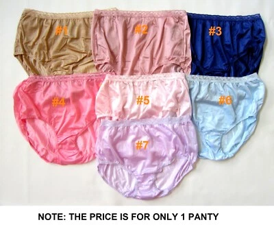 1 Vintage HANES SATIN Floral Waist HI BRIEF SILKY PANTY 7 9 10 11 L 2XL 3XL 4XL - Image 1 of 2