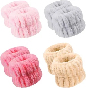 8Pcs Microfiber Wrist Bands for Washing Face, Absorbent Face Washing Wristbands, - Picture 1 of 3