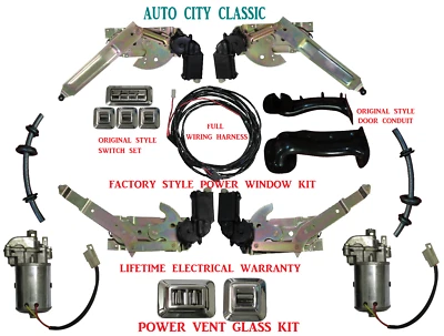 1961 1962 Chevrolet Power Window & Vent Kit Impala Convertible Pontiac Orig GM Foto 1 de 4