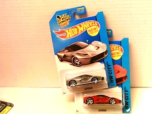 HOT WHEELS FERRARI LA FERRARI NEW MODEL 2014 RED & SILVER 2-CAR LOT - Picture 1 of 3