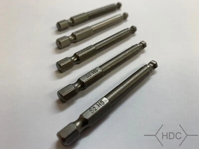 5x Ball End Drill Bit (5 mm) S2 Steel Magnetic, 1/4 inch Hex Shank - S2 H5 - Image 1 of 3