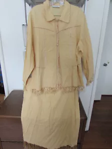 Womens Linen Comfortable & Stylish Outfit Shirt with Dress Lemon color Size 2x - Picture 1 of 15