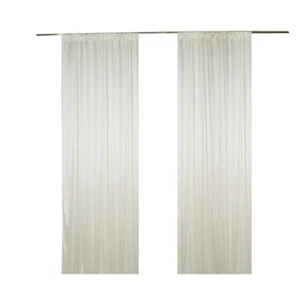 2pcs 5ftx10ft Wedding Backdrop Curtains Drapes for Birthday Baby Shower Home ... - Picture 1 of 6