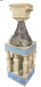 Vintage Liquor Bottle Empty Decanter Greek Goddess Venus Statues Collectors RARE - Picture 1 of 16