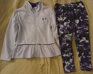 UNDER ARMOUR PURPLE & BLACK 2*PIECE WARM*UP OUTFIT-SIZE 4T-NEW WITH TAGS - Picture 1 of 4