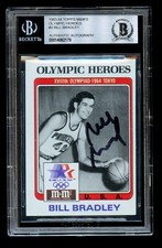 Bill Bradley #3 signed autograph 1983-84 Topps Olympic Heroes Basketball BAS