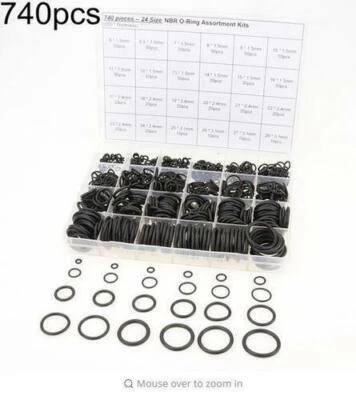 Junta de junta tórica de aire acondicionado para automóvil 740 piezas espesor en caja 1,5/2,4/3,1 mm  Foto 1 de 4