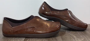 Earth Women's 9B Split-Toe Slip-On Reflect Mahogany Leather Comfort Mules - Picture 1 of 10