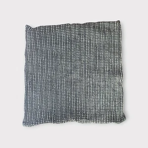 Pottery Barn Textured Cotton Pillow Cover 24"x24" Gray Black Minimalist - Picture 1 of 7