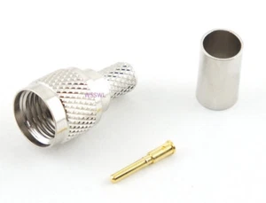 Mini-UHF Male Coax Connector RG-8X LMR-240 Crimp 2-Pcs - USA Ham Radio Seller - Picture 1 of 1