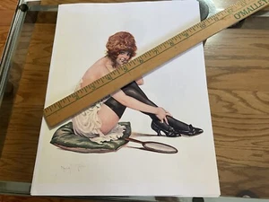 Maurice Millere Pariser Damen Kunstdruck Original 8 x 11 1909 aus Portfolio - Bild 1 von 1
