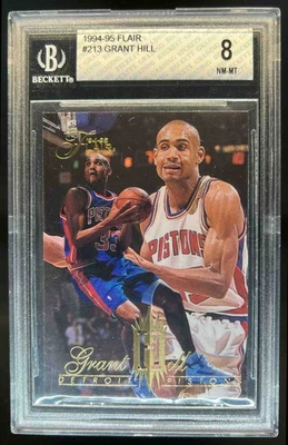 1994-95 Fleer Flair Grant Hill #213 pistões BGS 8 - Imagem 1 de 2