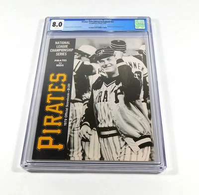 1979 Reds at Pirates NLCS NL Baseball Championship Program CGC 8 - Image 1 of 2