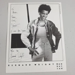 Signed BERNARD WRIGHT RARE 8x10 Autographed 1986 Manhattan Records Press Photo - Picture 1 of 3