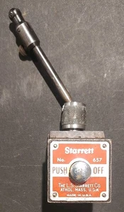 Starrett Magnetic Base No. 657 w/ Fine Tune Post Machinist Tools USA - Picture 1 of 1