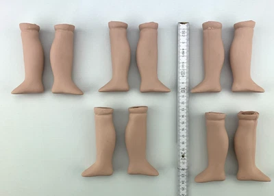 5x Ersatz Porzellan Fuß links und rechts Länge 105 mm Porzellanpuppe Ersatzteil - Bild 1 von 4