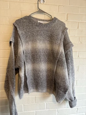 Iro Women's Valya Gray Oversized Pullover Sweater Size Large Alpaca/Wool Blend - Image 1 of 4