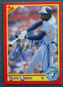 Toronto Blue Jays Lloyd Moseby Autographed / signed 1990 Score baseball card --- - Picture 1 of 1