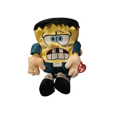 SpongeBob Square Pants Monster Frankenstein Ty Plush 13" Nickelodeon NWT - Image 1 of 4