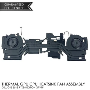 NEW Dell G15 5515 Ryzen Series CPU Graphics Cooling Fan Heatsink Assembly G7V1F - Picture 1 of 3