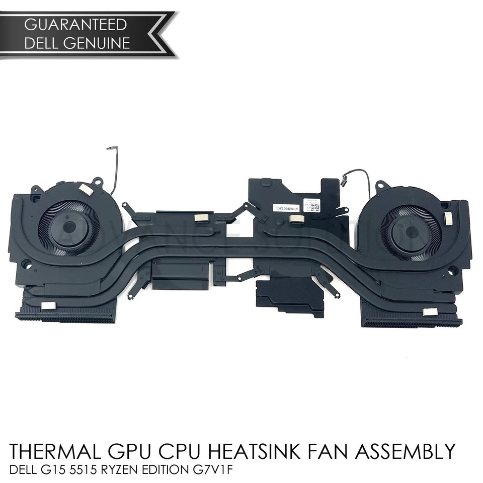 NEW Dell G15 5515 Ryzen Series CPU Graphics Cooling Fan Heatsink Assembly G7V1F - Image 1 of 3