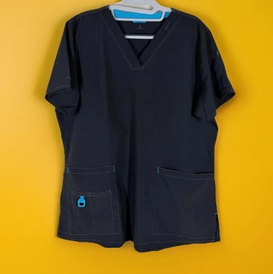 Blusa Médica Carhartt Force Cross Flex Negra Cuello en V Bolsillo Medios Unisex L Foto 1 de 4