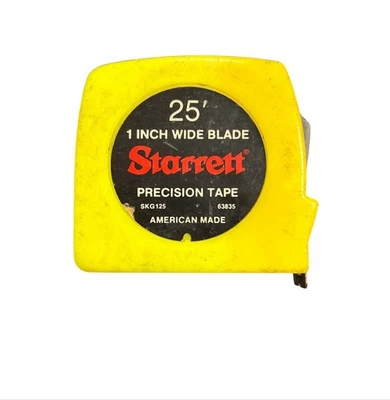 Cinta métrica Starrett vintage 25 pies precisión 1 pulgada de ancho hecha en Estados Unidos Foto 1 de 4
