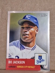 2022 BO JACKSON TOPPS CHROME PLATINUM BASEBALL CARD #290 KC ROYALS RAIDERS  - Picture 1 of 2