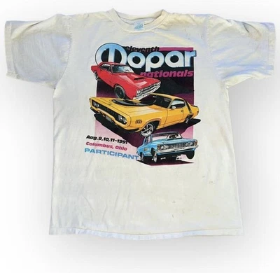 Camiseta 1991 Mopar Nationals Columbus OH Camiseta XL Vintage Muscle Car Participante Camiseta Foto 1 de 4