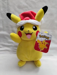 NWT Pokemon Pikachu in Santa Hat Christmas Holiday Edition 9” Plush - Picture 1 of 4