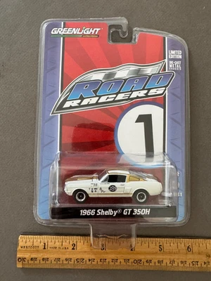 2011 GREENLIGHT ROD RACERS WHITE 1966 SHELBY GT 350H DIECAST CAR NIB 27660 - image 1 of 4