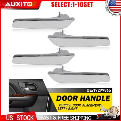 Подходит для GMC Yukon XL 1500 2007-2014 годов выпуска хромированные внутренние дверные ручки передние задние 4-40X - Изображение 1 из 4
