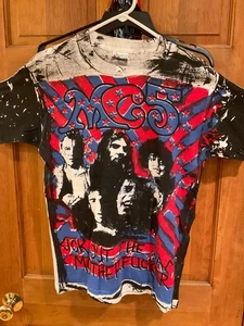 Rare Vintage MC5 Punk Medium T-shirt AOP RAGS 72 completely inked through tag - Picture 1 of 5