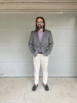 J Press Men’s 44R Handwoven Donegal Mist Tweed Sports Jacket Made In USA Ivy 3/2 - Image 1 of 4